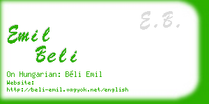 emil beli business card