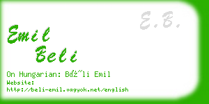 emil beli business card